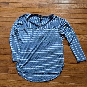 Blue and white stripped top